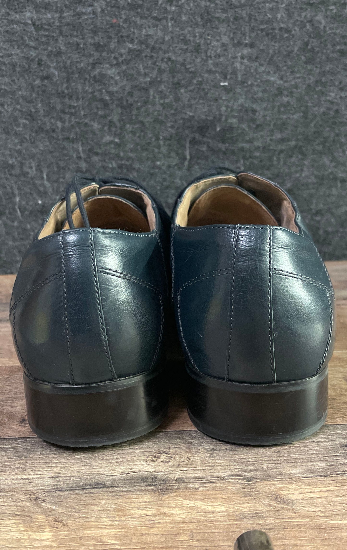 Giorgio Brutini Private Collection Navy Blue Leather Dress Shoes Men's Size 12M