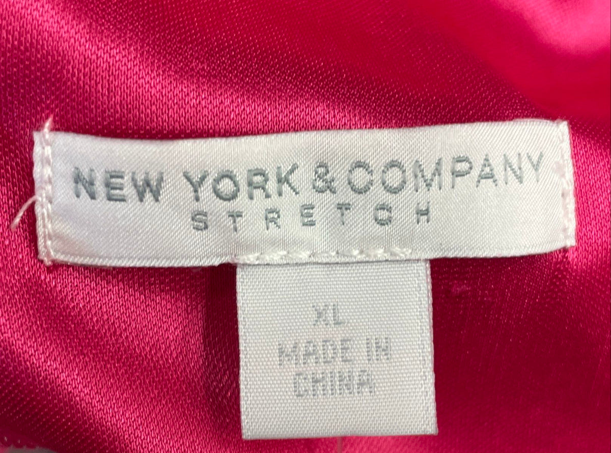 New York & Company Women's Pink Textured Sheath Dress Sleeveless Sz XL NWT