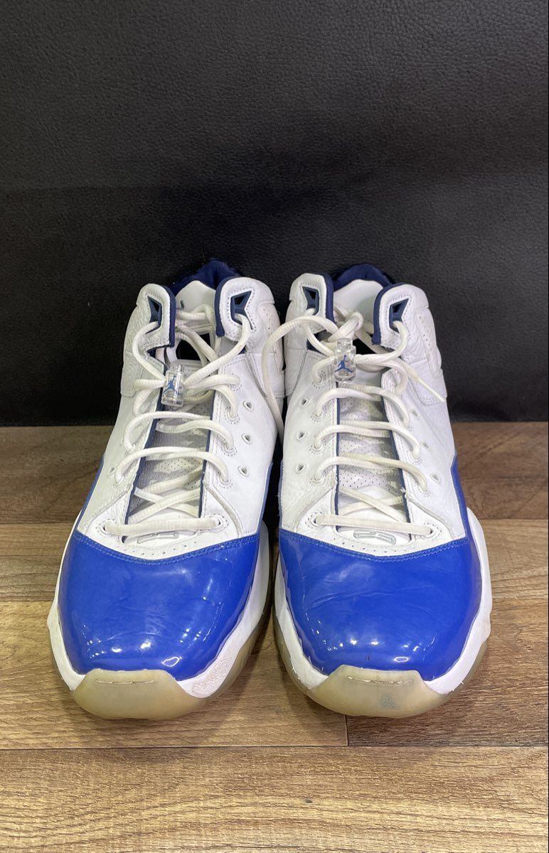 Nike Jordan Dub Zero White Varsity Royal Blue Basketball Shoes Size 13