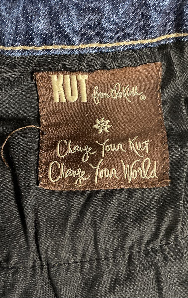 Kut from the Kloth Women's Catherine Boyfriend Jeans Dark Wash Whiskered Size L