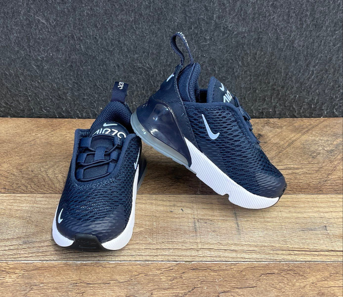 Nike Air Max 270 Midnight Navy White Toddler Sneakers DD1646-407 Size 5C