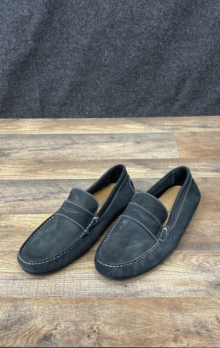 Giorgio Brutini Le Glove Black Leather Penny Loafer Driving Shoes Size 10