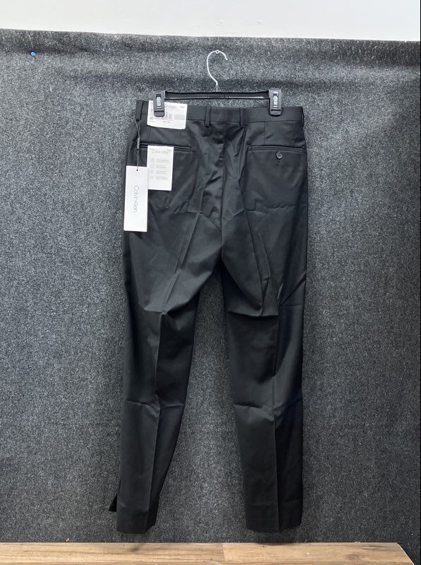 Calvin Klein Men's Black Stretch Wrinkle Resistant Dress Pants Sz 32x30 NWT
