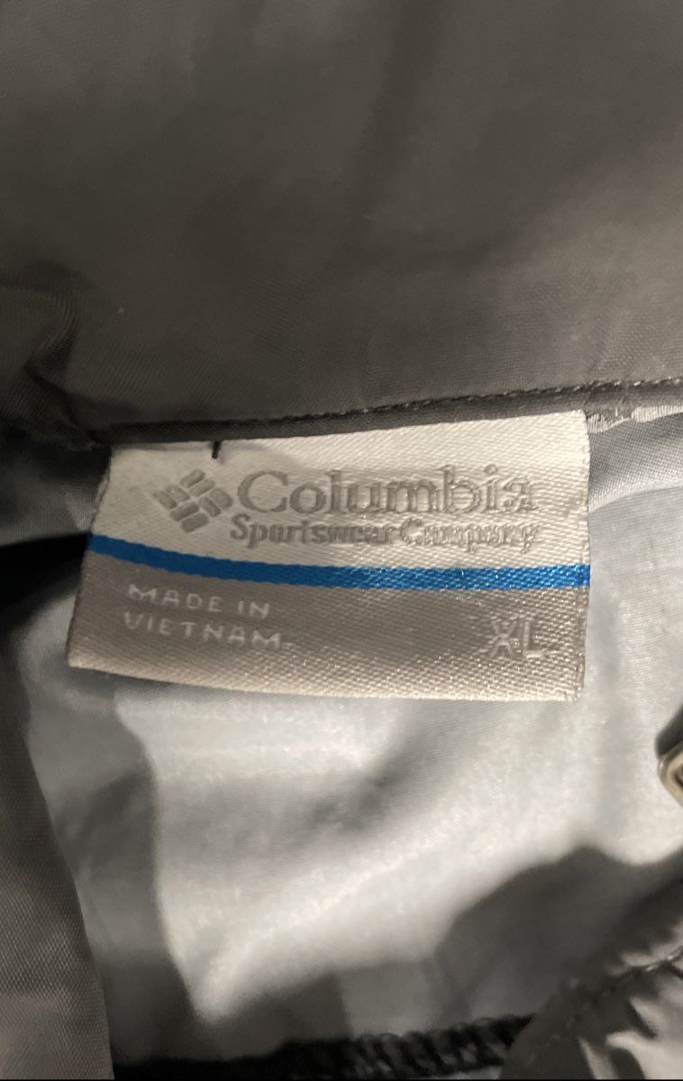 Columbia Men's Glennaker Lake Black Gray Hooded Windbreaker Jacket XL
