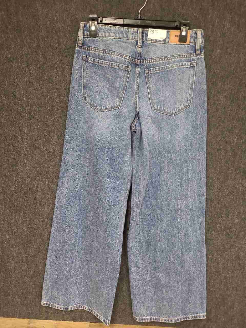 RSQ Women's Mid Rise Wide Leg Jeans Light Wash Blue NWT Size 26