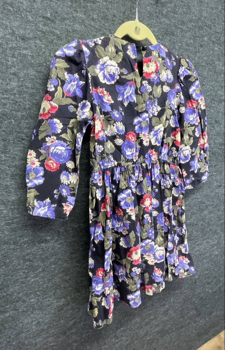 Vintage 90s Misty Rose Floral Lace Collar Prairie Dress Made in USA Girls Sz 12