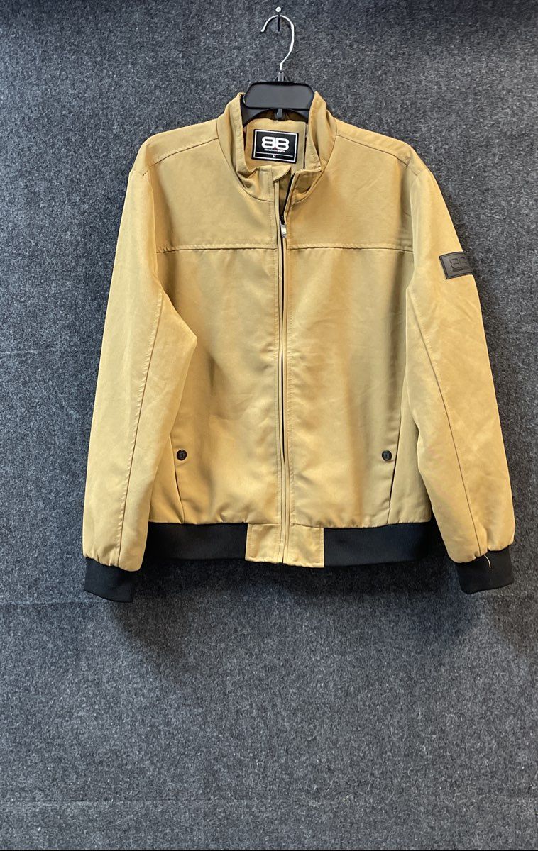 Benjamin Black Men's Tan Brown Full Zip Harrington Bomber Jacket Sz M