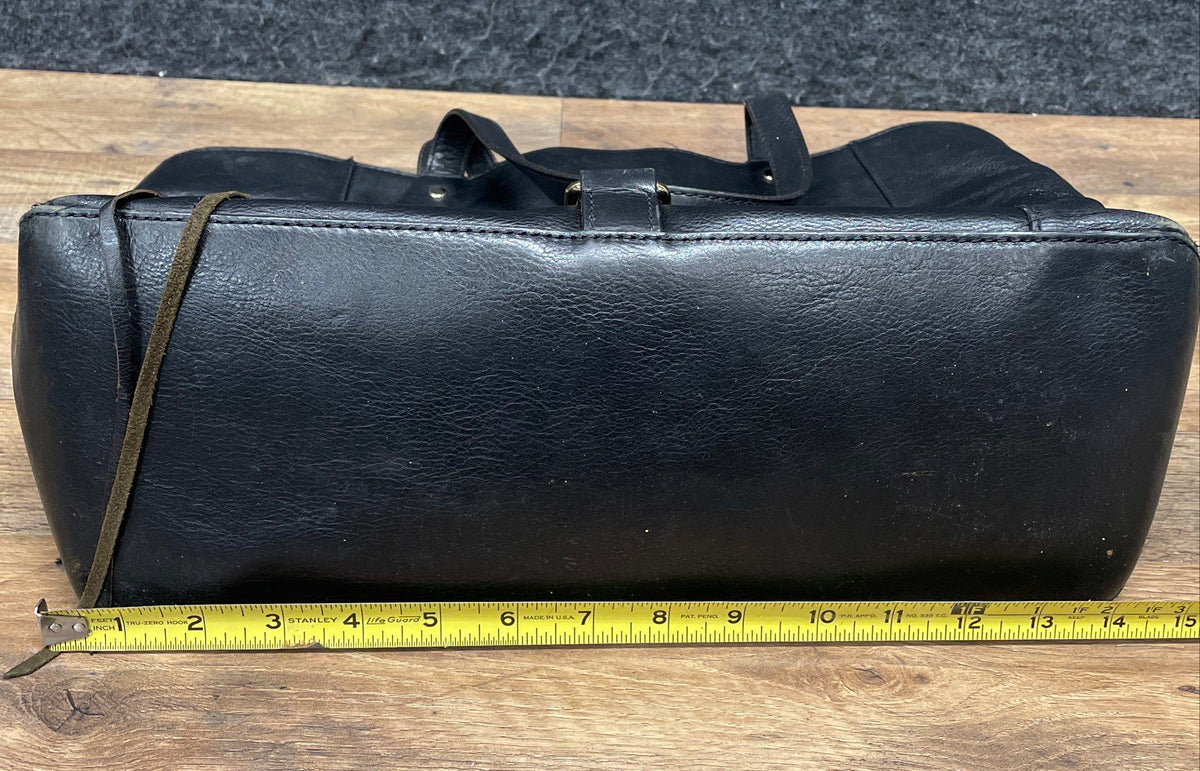 Rebecca Minkoff Black Leather M.A.B. Morning After Tote Bag with Pouch