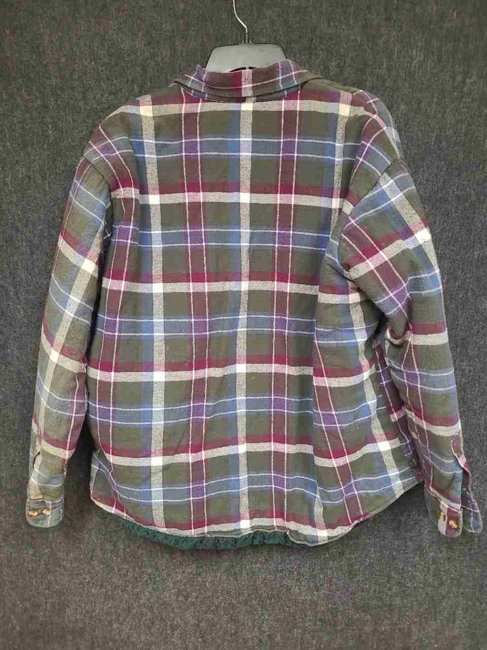 Vintage 90s St. John's Bay Men's Plaid Quilted Flannel Shirt Jacket Sz XL