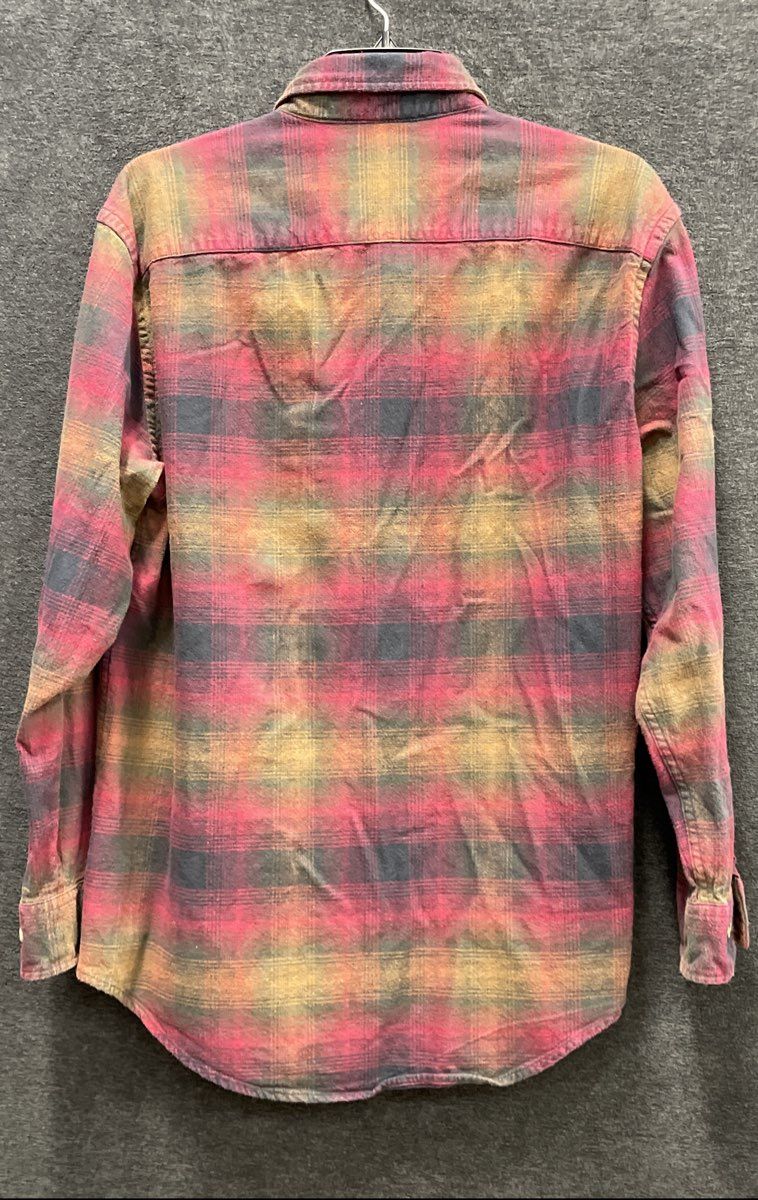Pendleton Plaid Flannel Long Sleeve Button Down Shirt Red Yellow Check Sz M
