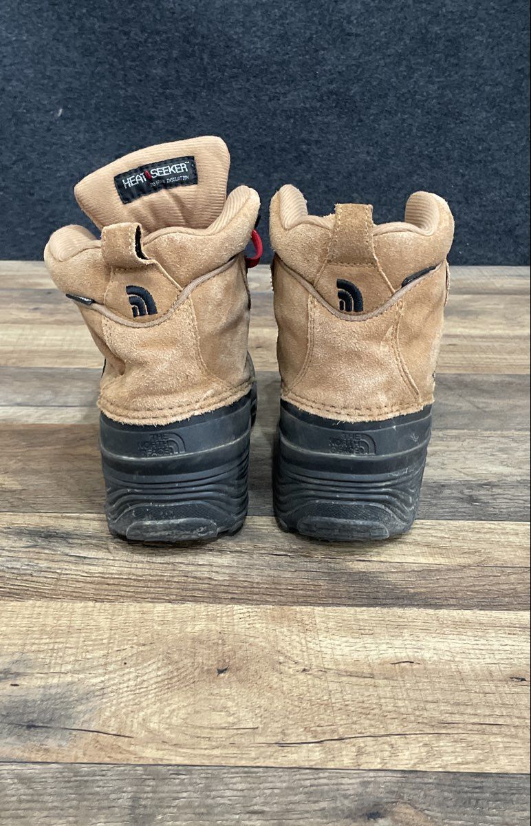The North Face Alpenglow IV Tan Black Waterproof Winter Snow Boots Size 5