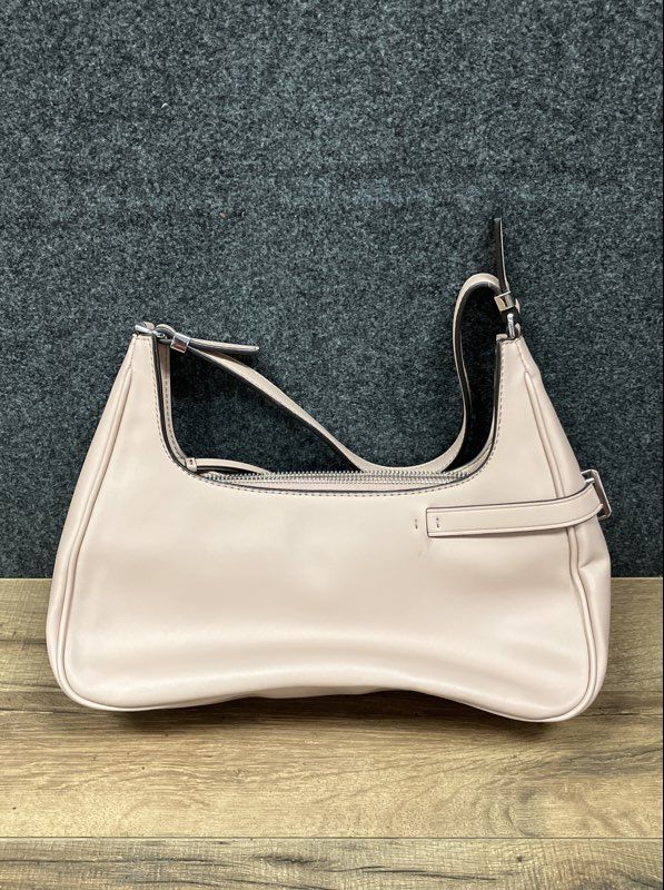 Calvin Klein Blush Pink Small Shoulder Bag Silver Hardware Buckle Detail