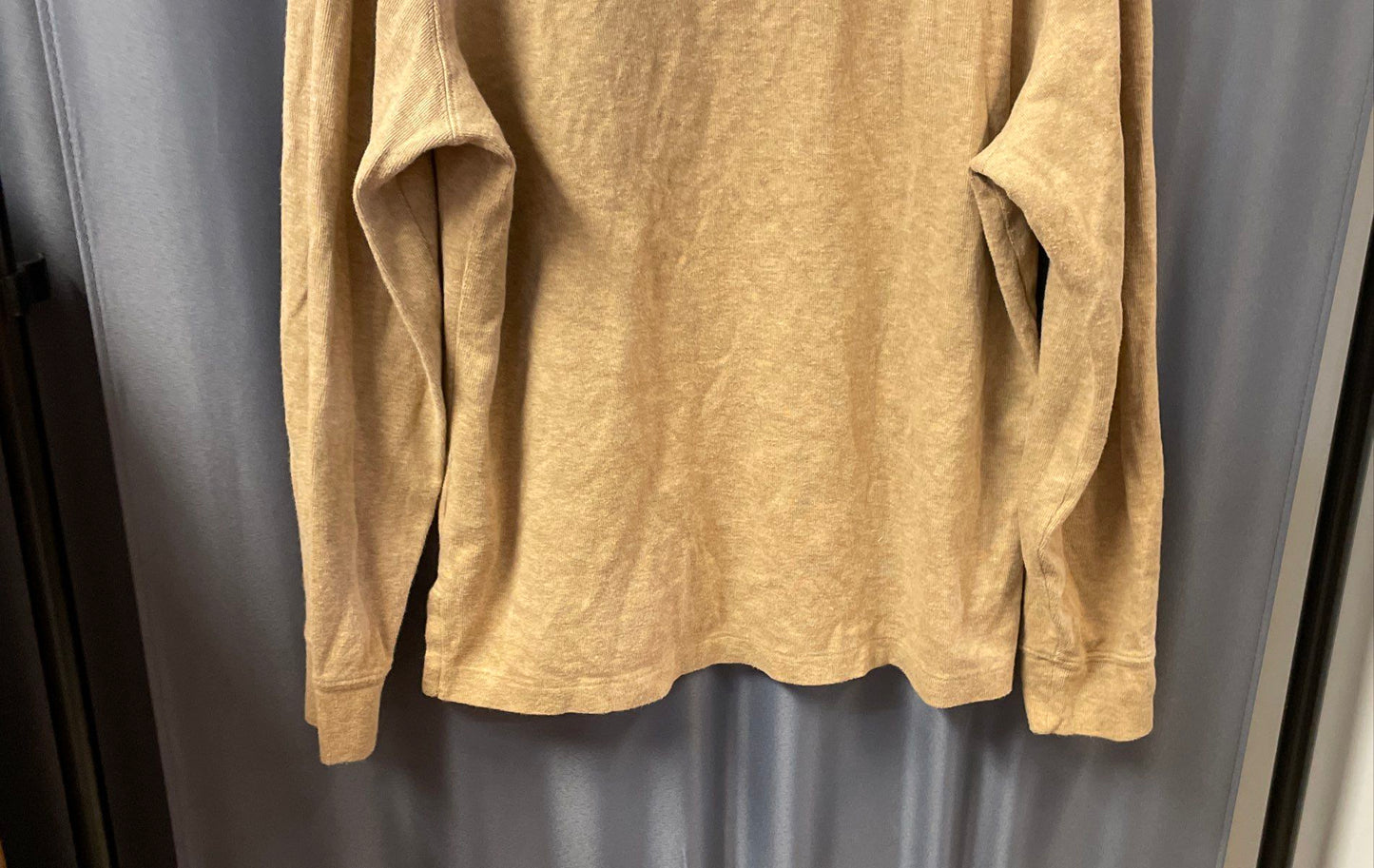 Polo Ralph Lauren Men's Tan Estate Rib 1/4 Zip Pullover Cotton Sweater Sz M