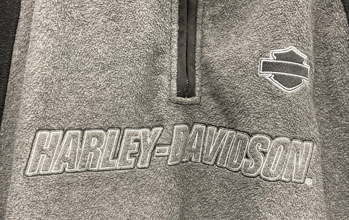 Vintage 2005 Harley-Davidson Danbury CT Quarter Zip Fleece Pullover Sz L/XL