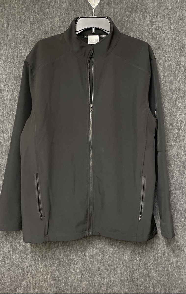 Busch Gardens Men's Black Softshell Full Zip Warm Up Jacket Sz L