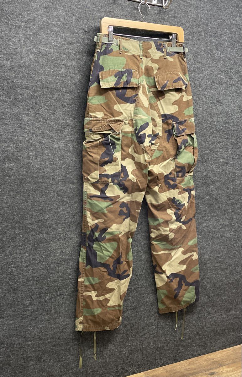 Vintage 90s US Military Woodland Camo BDU Ripstop Combat Pants Small Regular
