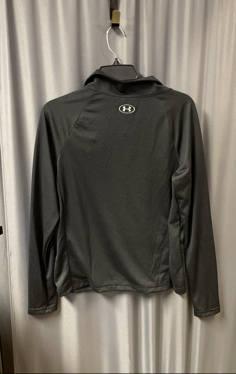 Under Armour Women's Black Full Zip HeatGear Mock Neck Work Out Jacket Sz M NWT