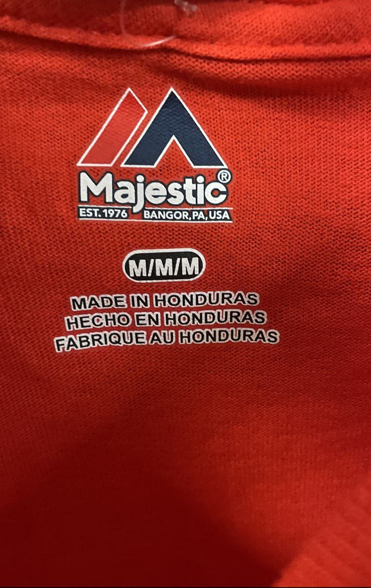 Majestic Men's Washington Nationals MLB Baseball Graphic T-Shirt Red NWT Sz M