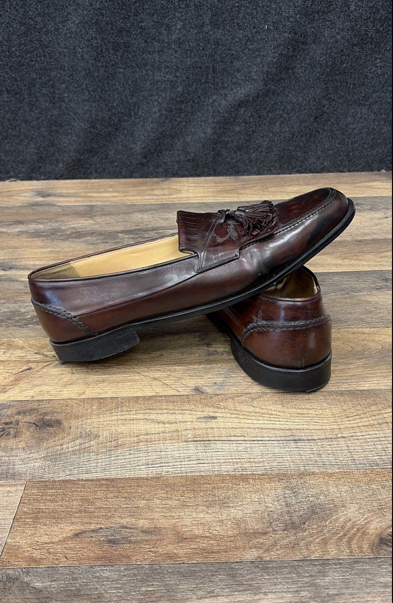 Johnston & Murphy Brown Leather Tassel Kiltie Loafers Men's Shoes Size 12 M
