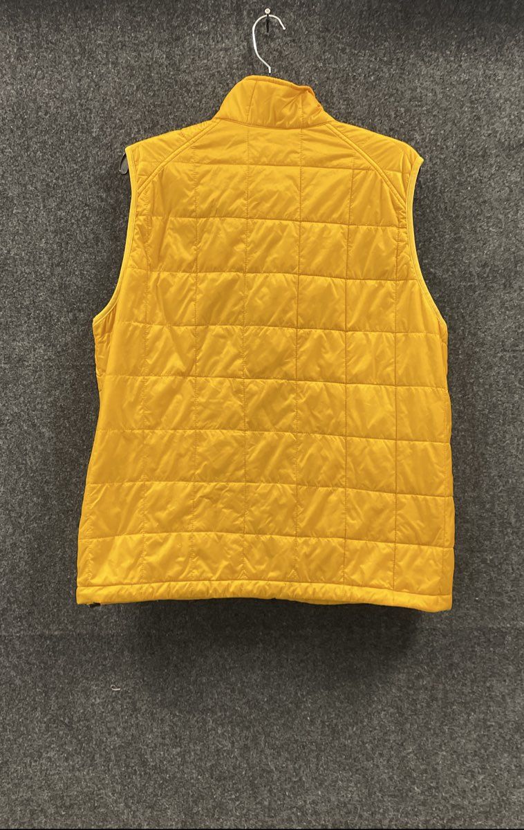 L.L. Bean Men's PrimaLoft Packaway Puffer Vest Yellow Insulated Full Zip Sz L