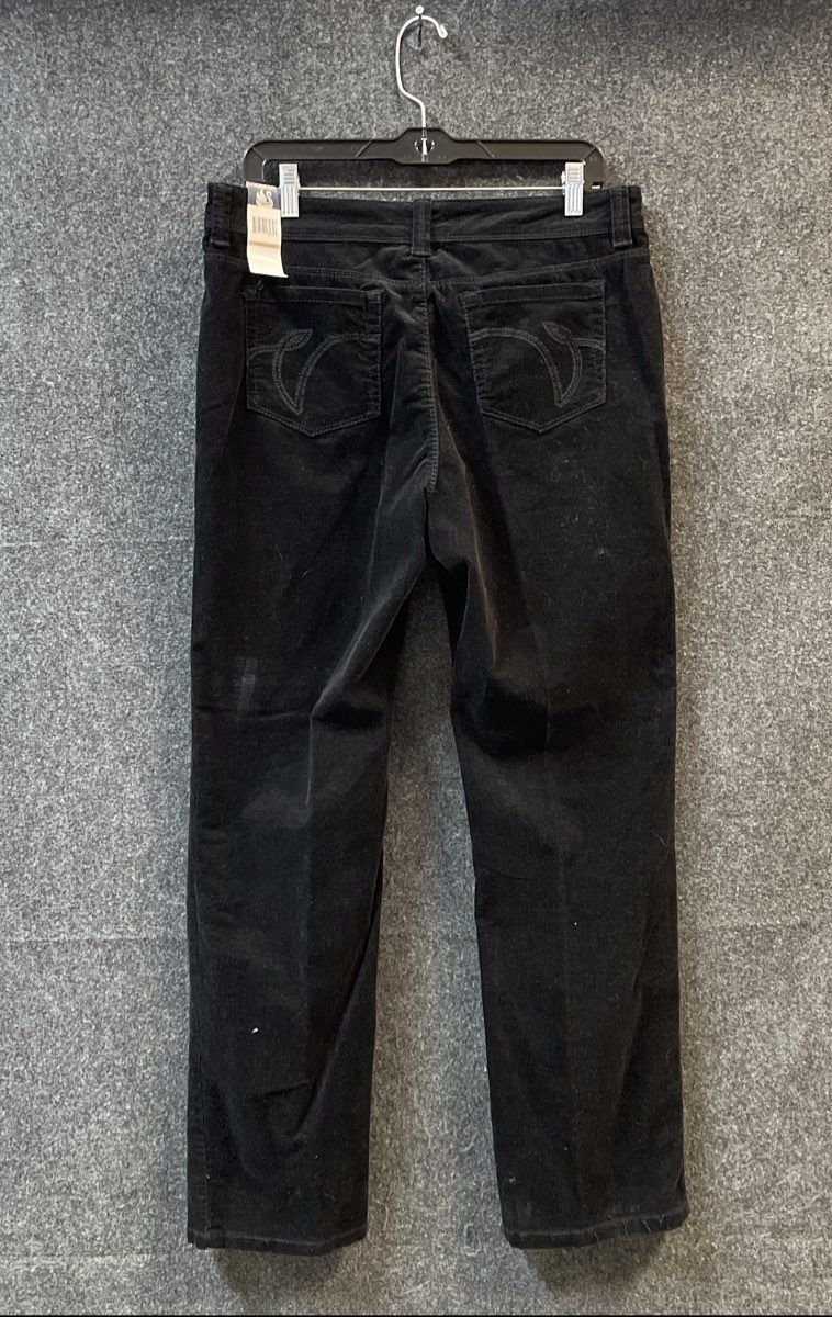 Gloria Vanderbilt Women's Black Corduroy Straight Leg Pants NWT Sz 12