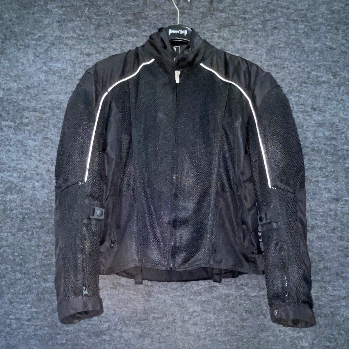Power Trip Women's Black Mesh Motorcycle Jacket Armored NWT Size M