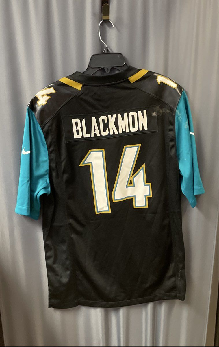 Nike Men's Jacksonville Jaguars Justin Blackmon #14 Jersey Black Teal Sz L