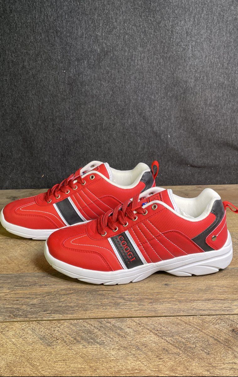 COOGI CN408 Red White Grey Casual Fashion Sneakers Men's Size 10