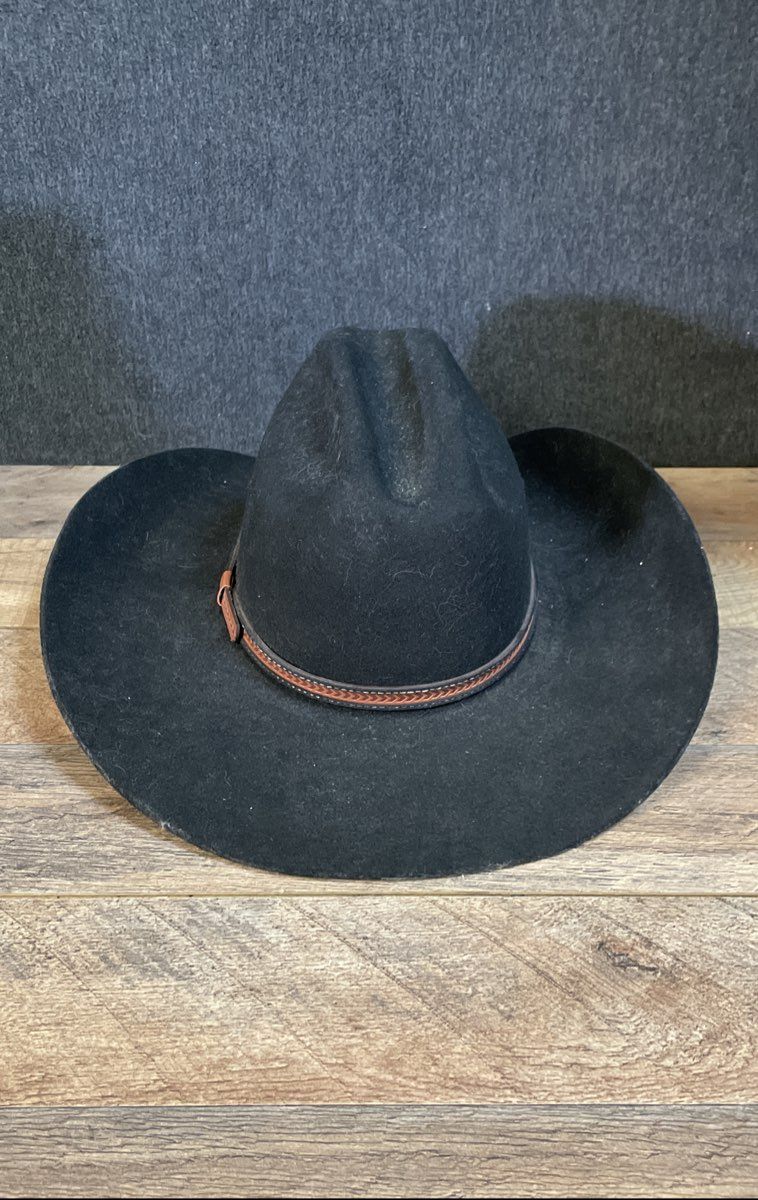 Cody James Men's Black 3X Wool Blend Cowboy Hat Western Cattleman Crease Sz 7