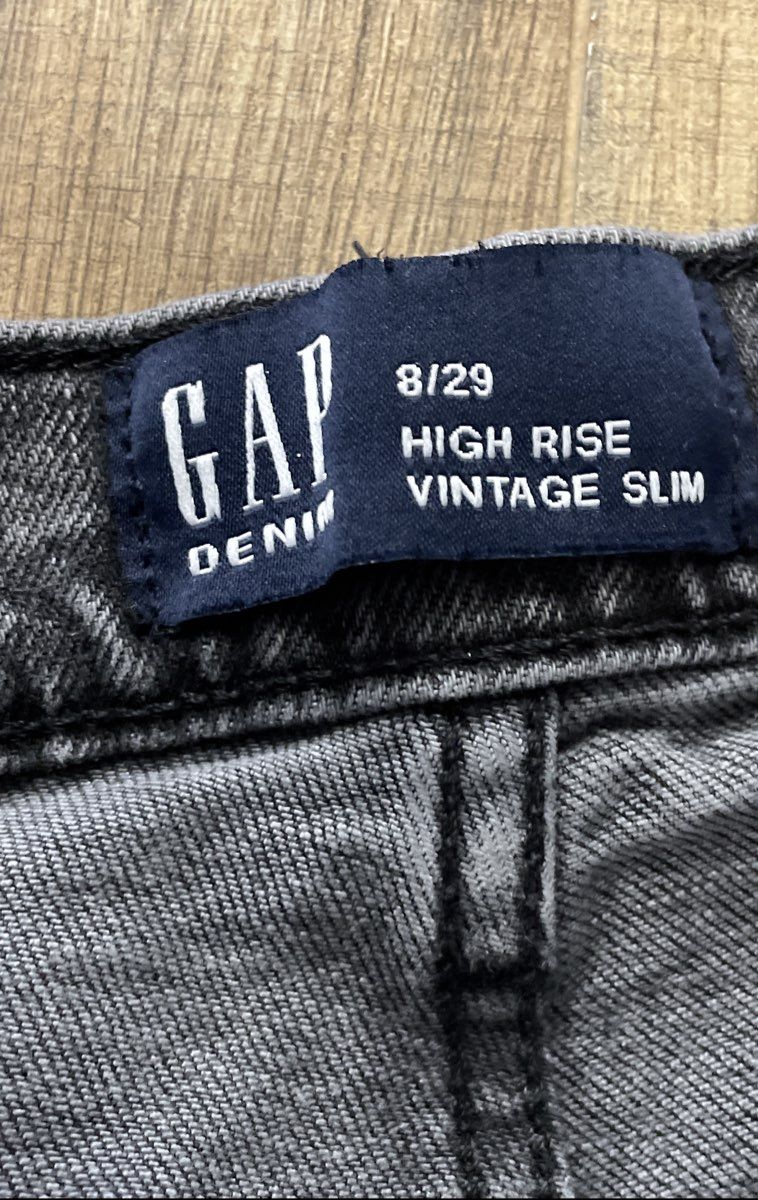 Gap Women's Grey High Rise Vintage Slim Button Fly Jeans Sz 8/29
