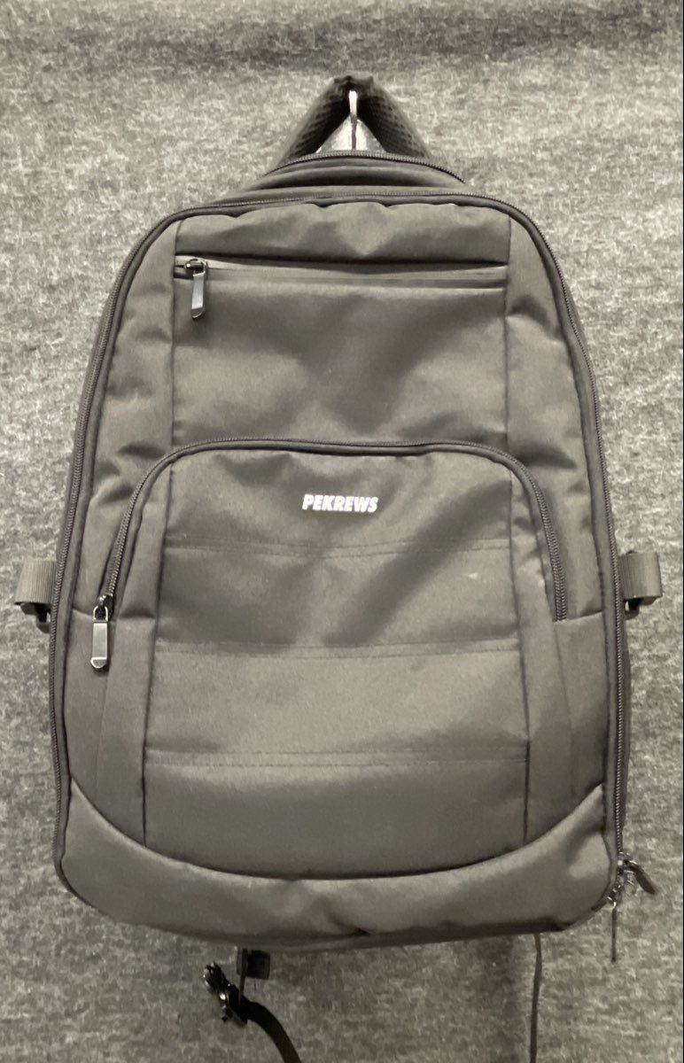 Pekrews Black Laptop Camera Backpack Large Multi-Compartment Padded Bag