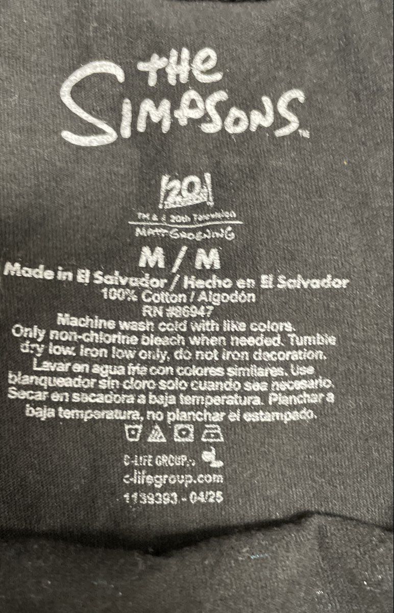 The Simpsons Bart Simpson Welcome To The Neighborhood Graphic T-Shirt Sz M
