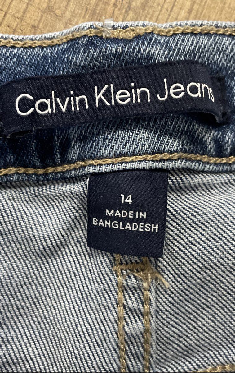 Calvin Klein Women's Jeans Blue Black Straight Leg High Rise Lot of 2 Sz 14
