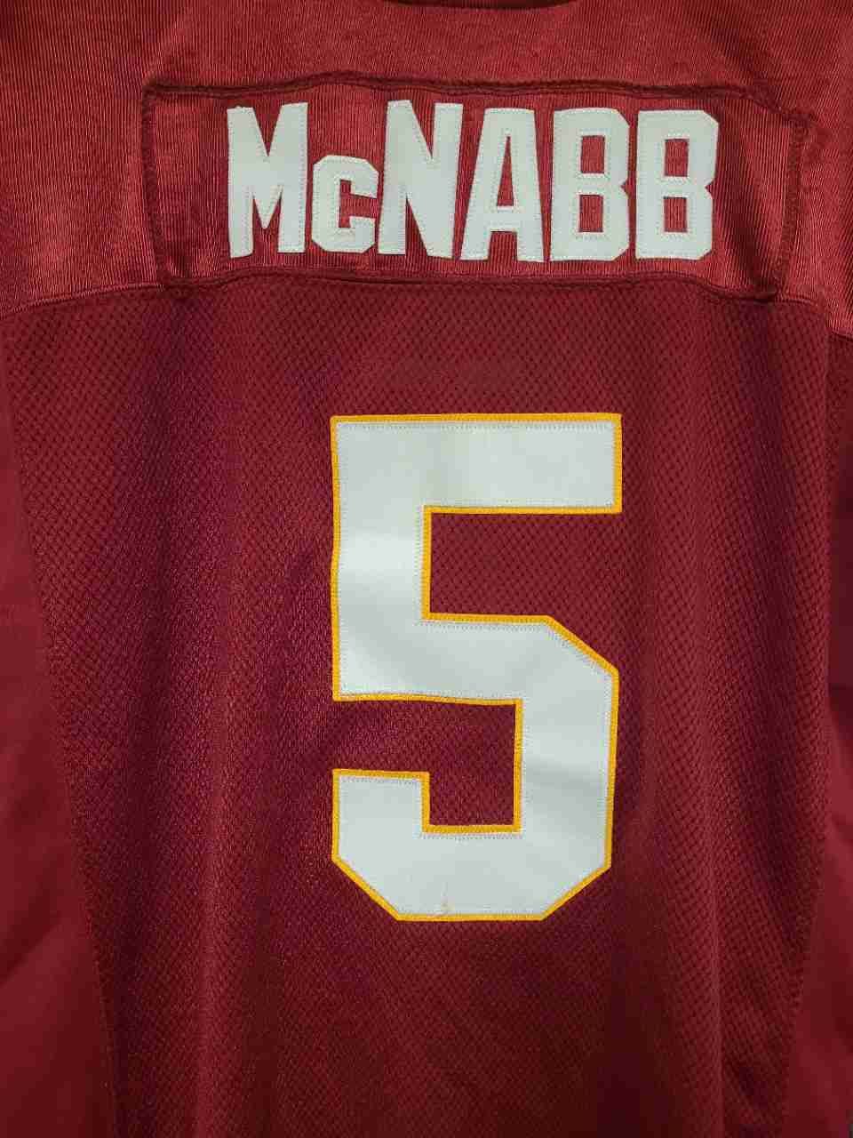 Reebok Washington Redskins Donovan McNabb #5 Captain Patch Jersey Youth Sz XL
