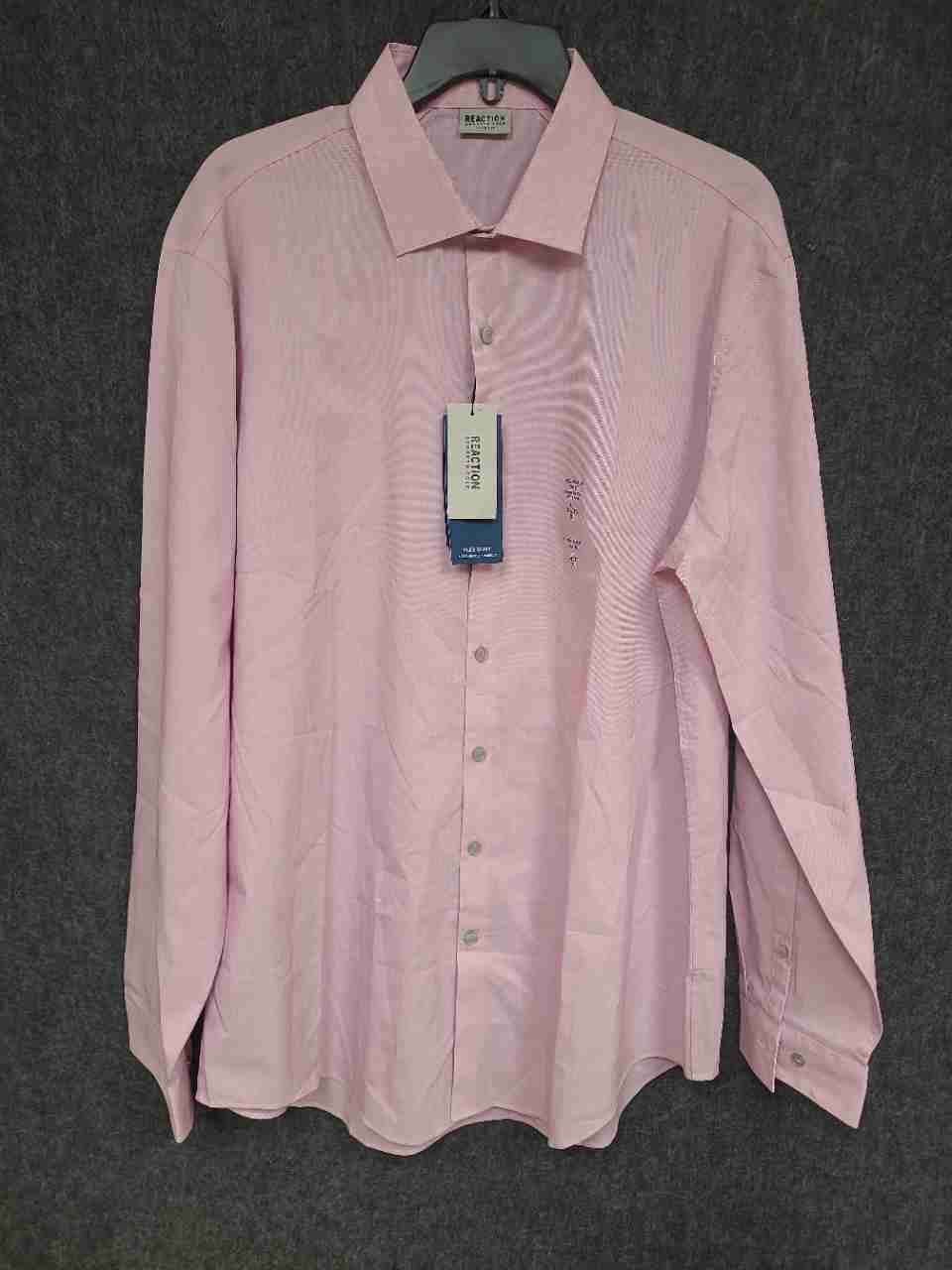 Kenneth Cole Reaction Men's Pink Flex Techni-Cole Slim Fit Shirt XL 17 34/35 NWT