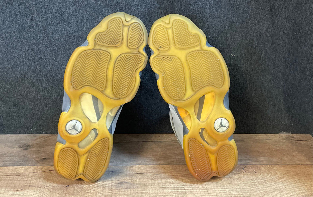 Nike Air Jordan 6 Rings Gray Yellow High Top Basketball Shoes Size 12