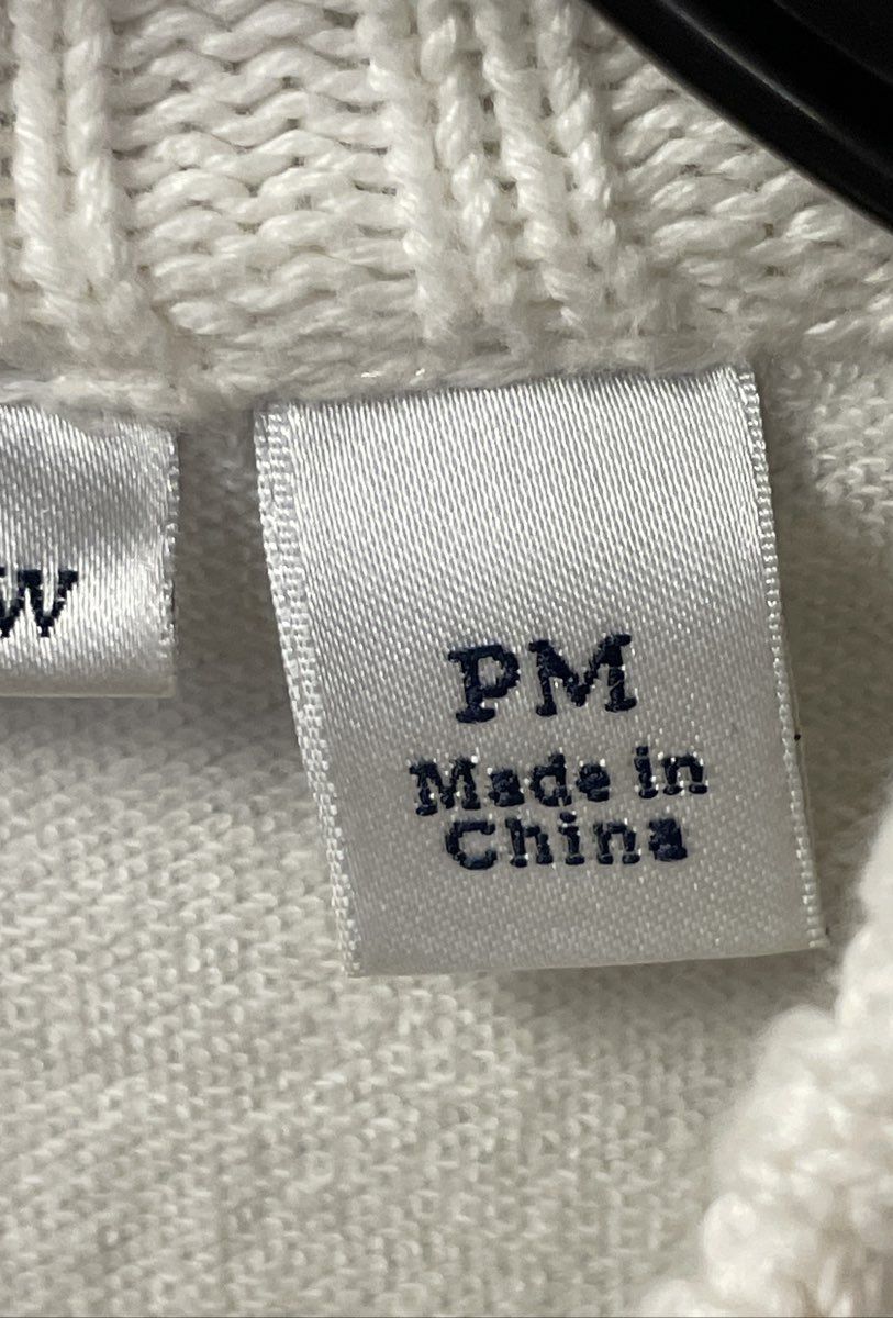 Croft & Barrow Women's White Cable Knit Full Zip Sweater Cardigan Sz PM
