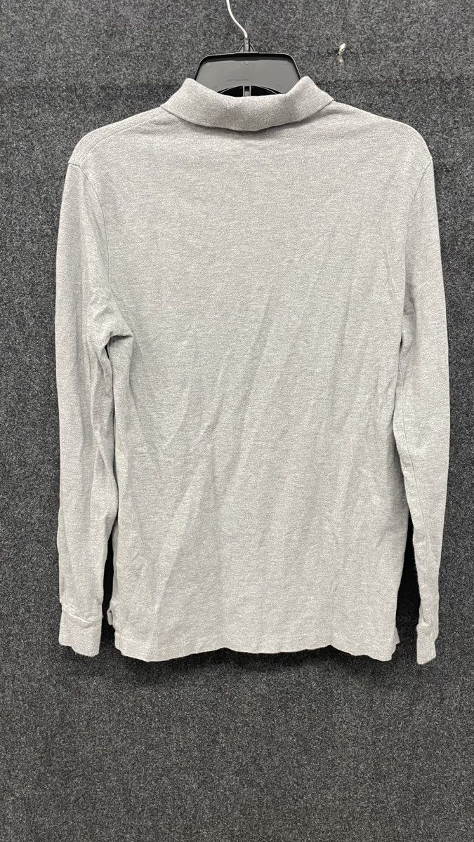 Polo Ralph Lauren Men's Gray Long Sleeve Custom Slim Fit Polo Shirt Sz M