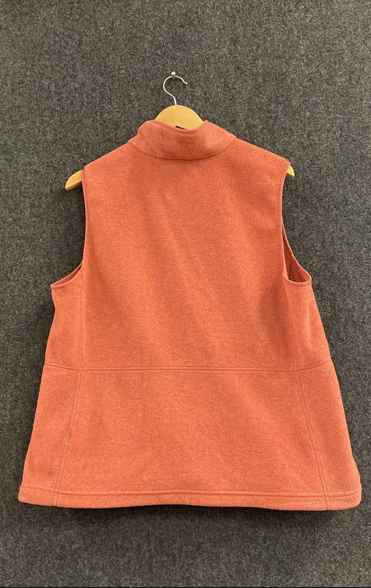 L.L.Bean Women's Salmon Fleece Full Zip Katahdin Logo Vest Plus Size 1X
