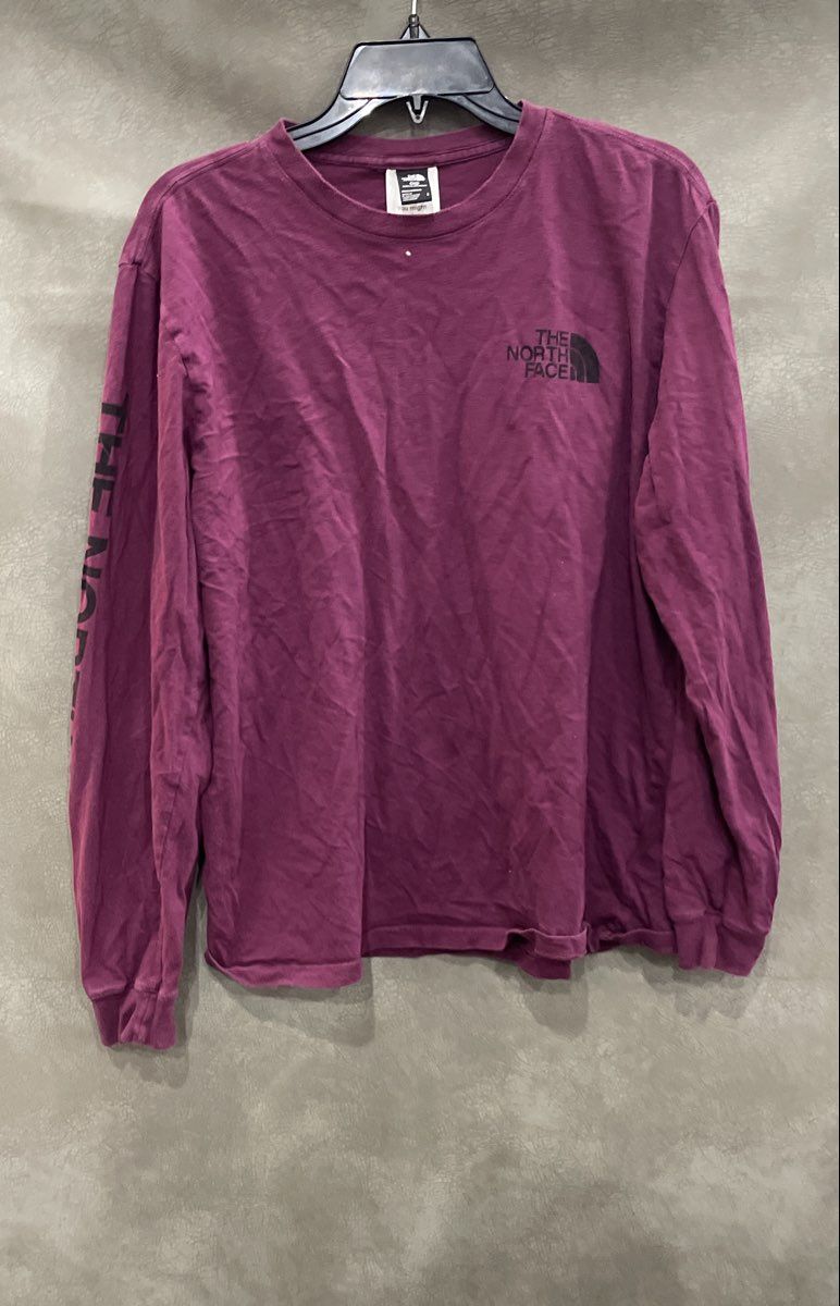 The North Face Men's Purple Circular Design Long Sleeve Logo T-Shirt Size L