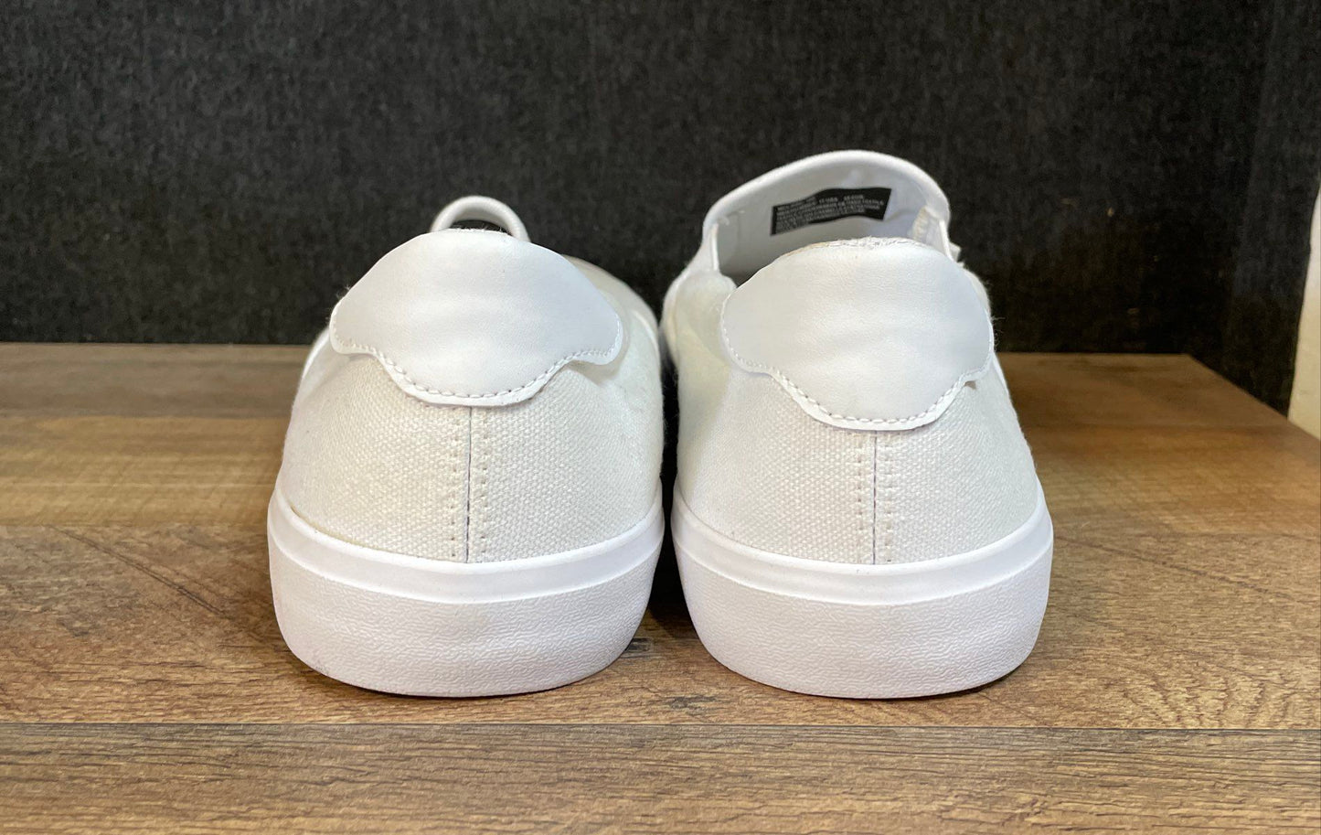Lugz Clipper White Canvas Men's Slip On Sneakers Size 11