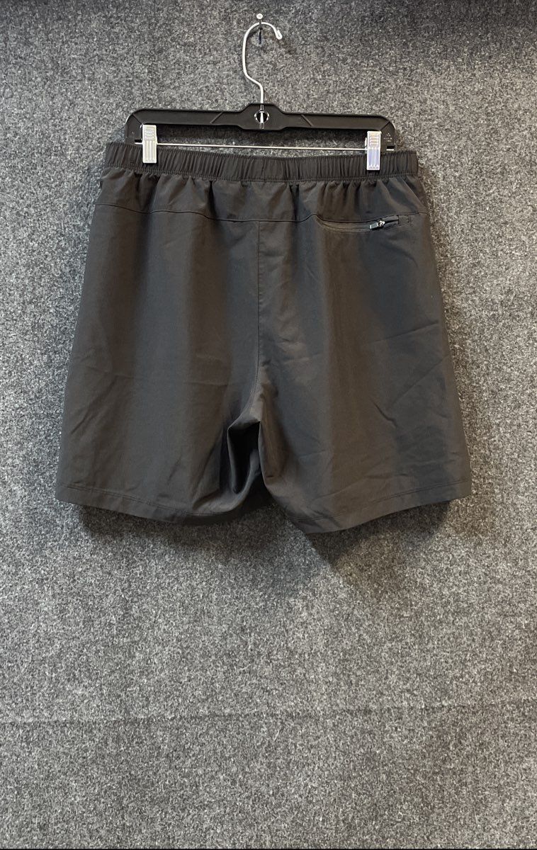 Asics Men's Black Running Training Shorts Reflective Logo Back Zip Pocket Sz L