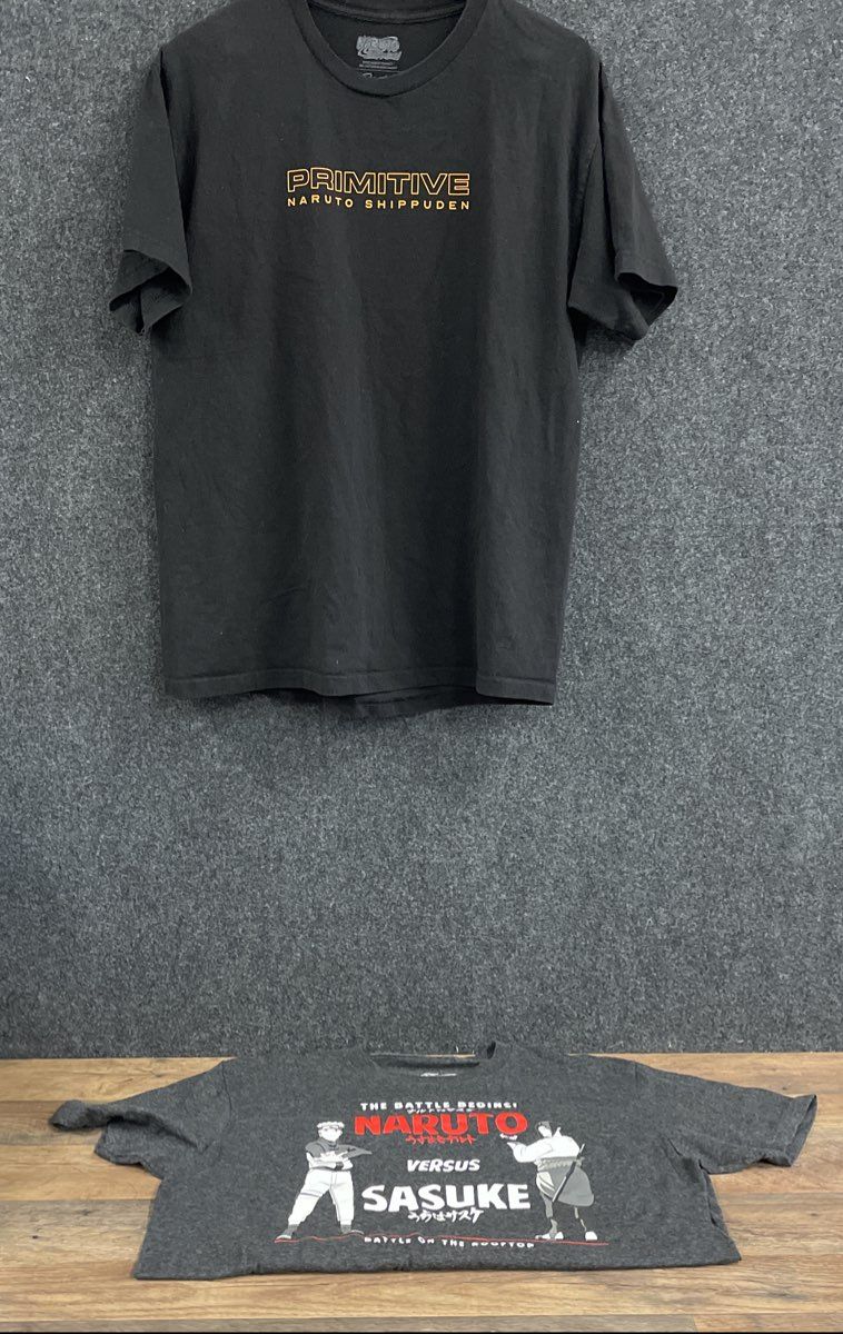 Naruto Shippuden Men's Graphic T-Shirt Lot Primitive Ripple Junction Sasuke L
