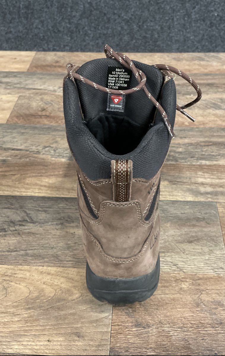 LL Bean Storm Chaser Waterproof Primaloft Brown Winter Duck Boots Men's Size 10