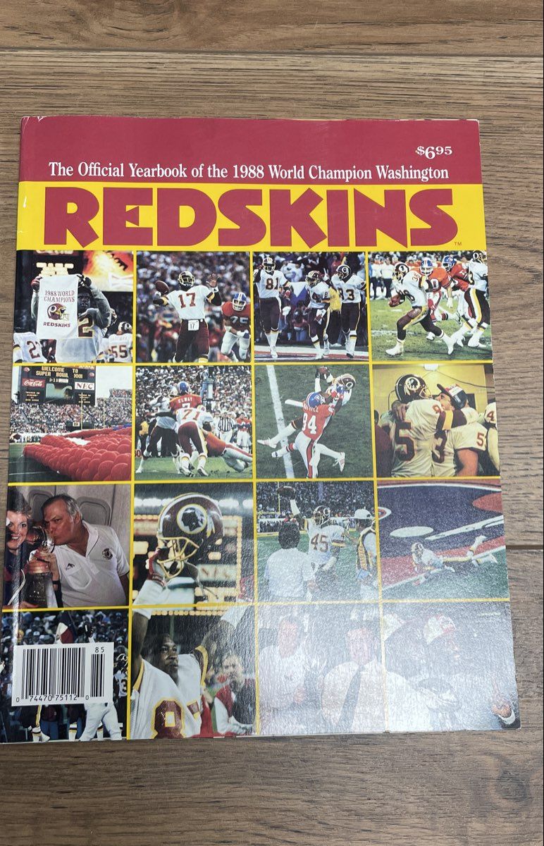 NFL Team Apparel Washington Redskins Lace Up Shirt & History Books Lot Sz M