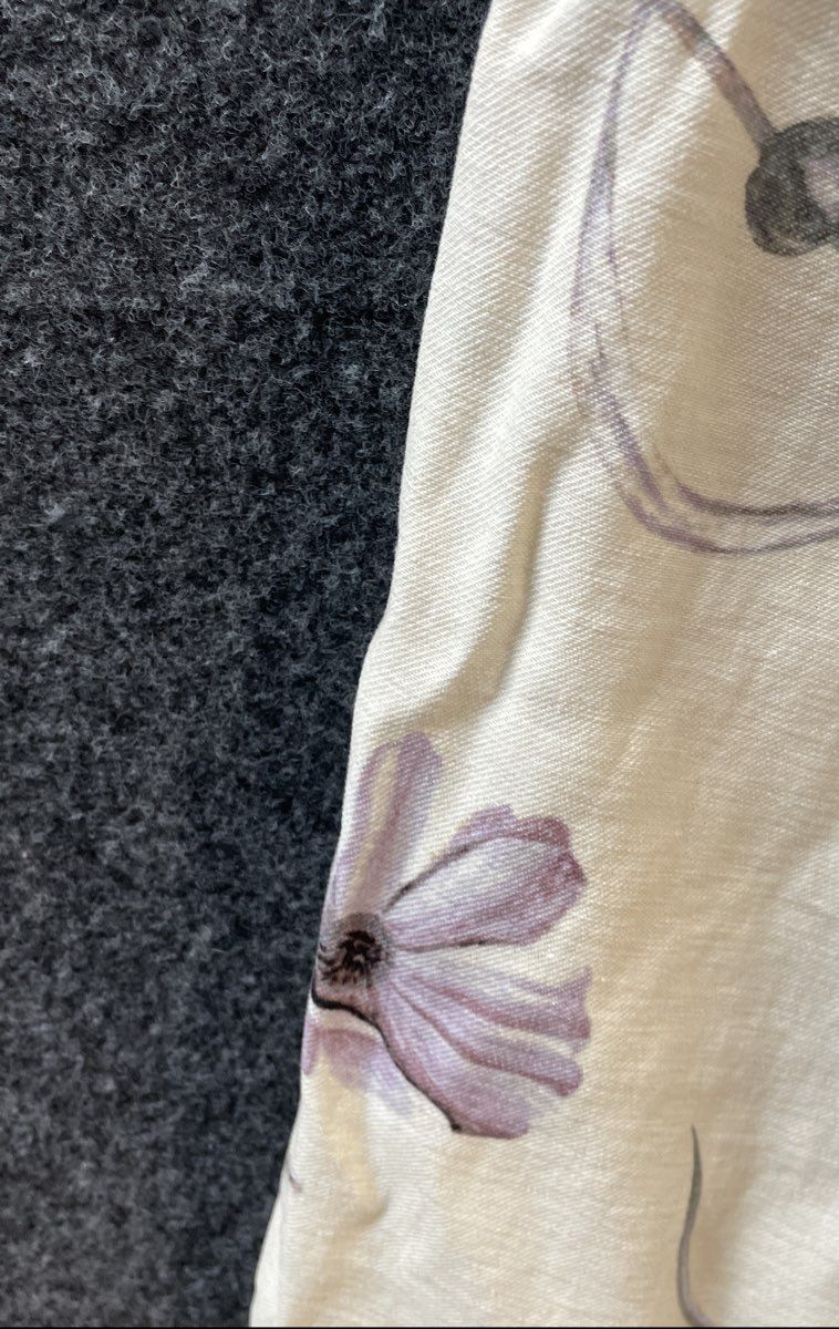H&M Women's Floral Linen Blend Tapered Tie Waist Pleated Pants Cream Sz 12