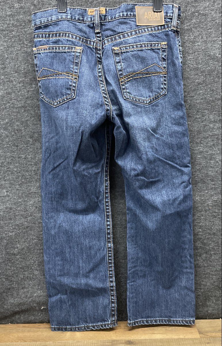 Ariat Men's M5 Straight Fit Straight Leg Dark Wash Blue Denim Jeans Sz 35x30