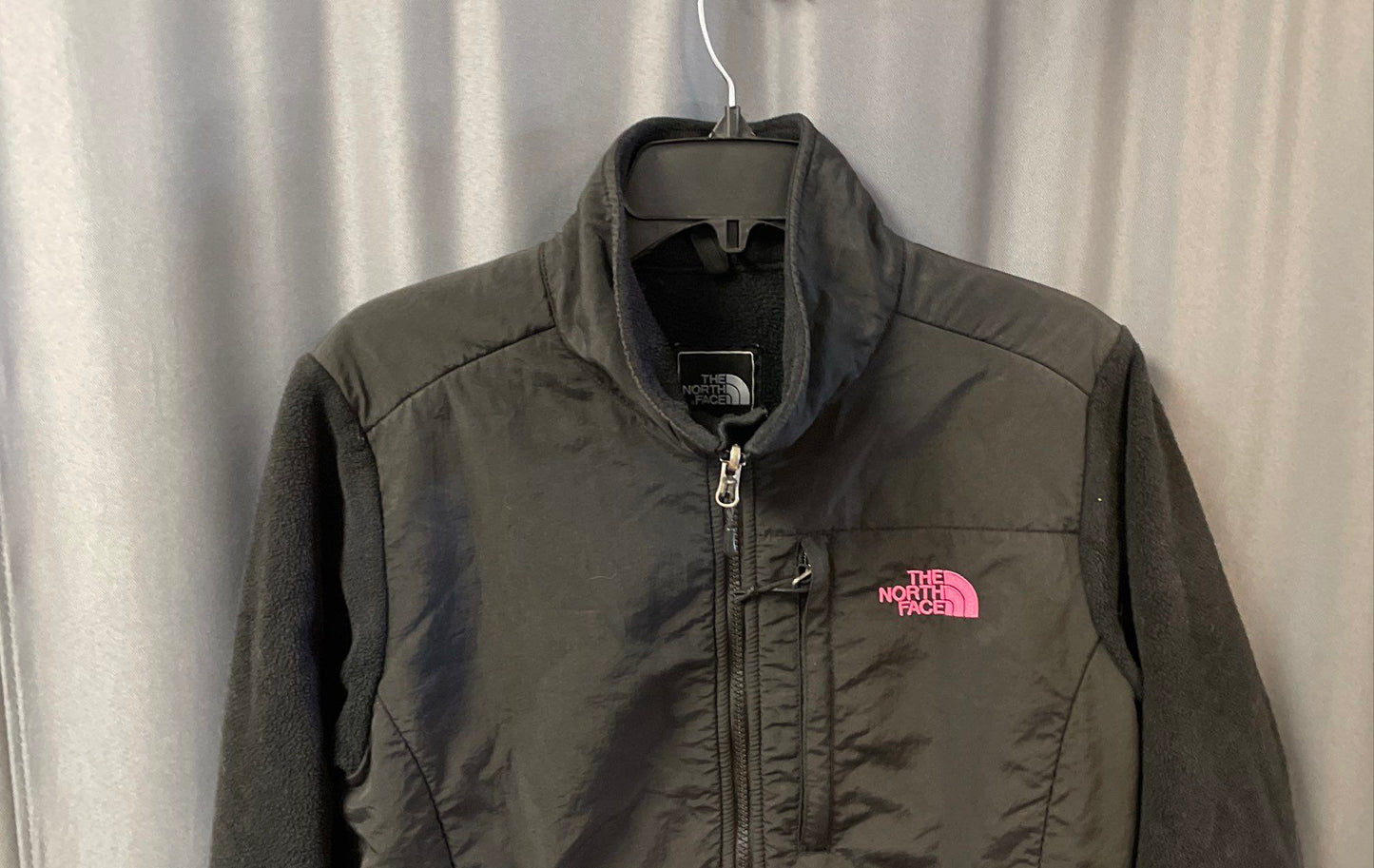 The North Face Women's Denali Fleece Jacket Black Breast Cancer Pink Sz M