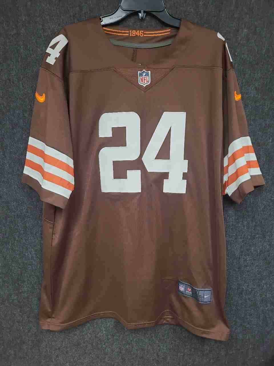 Nike Men's Cleveland Browns Nick Chubb #24 Brown Game Jersey Sz XL