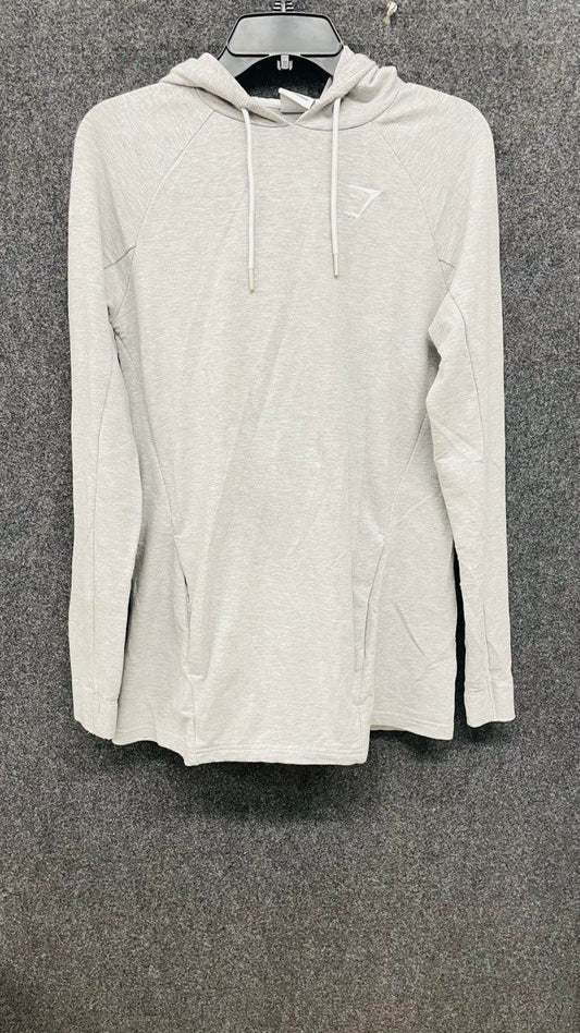 Gymshark Women's Solace Lightweight Hoodie Light Grey Marl Athletic Top Sz XS